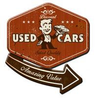 Used Cars, Amazing Value 30's Style 3D Sign Zwaar Metalen Bord | 15% korting