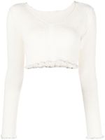 Jacquemus pull crop La maille Santon - Blanc