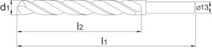 I.T. ECO HSS spiraalboor 13mm kolf.16.0mm