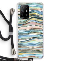 Watercolor Agate: Oppo A94 5G Transparant Hoesje met koord