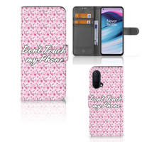 OnePlus Nord CE 5G Portemonnee Hoesje Flowers Pink DTMP