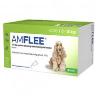 Amflee Spot-On 134 mg hond M 10 - 20 kg 3 pipetten Amflee Spot-On 134 mg hond M 10 - 20 kg 3 pipetten