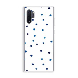Blauwe stippen: Samsung Galaxy Note 10 Plus Transparant Hoesje