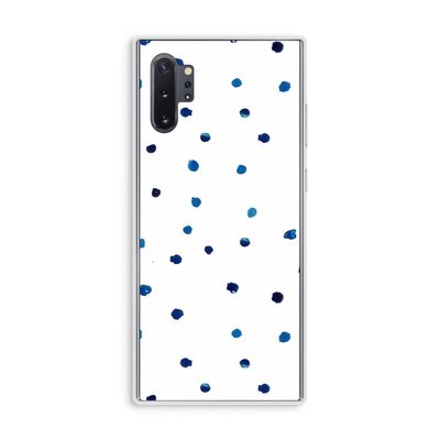 Blauwe stippen: Samsung Galaxy Note 10 Plus Transparant Hoesje