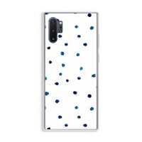 Blauwe stippen: Samsung Galaxy Note 10 Plus Transparant Hoesje