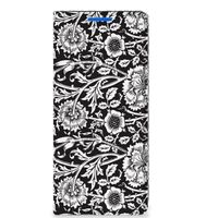 OPPO Reno 6 Pro Plus 5G Smart Cover Black Flowers