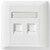 Nedis CCGP89760WT netwerk Keystone frontplaat RJ45 2 poort - thumbnail