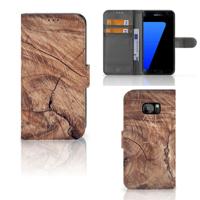 Samsung Galaxy S7 Edge | Book Style Case | Tree Trunk | Portemonnee hoesje