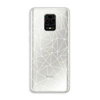 Geometrische lijnen wit: Xiaomi Redmi Note 10 Lite Transparant Hoesje