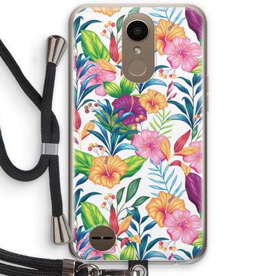 Tropisch 2: LG K10 (2017) Transparant Hoesje met koord