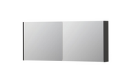 INK SPK1 spiegelkast met 2 dubbel gespiegelde deuren, stopcontact en schakelaar 140 x 14 x 60 cm, hoogglans antraciet