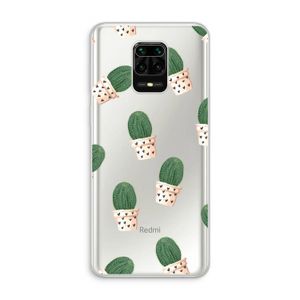 Cactusprint roze: Xiaomi Redmi Note 10 Lite Transparant Hoesje