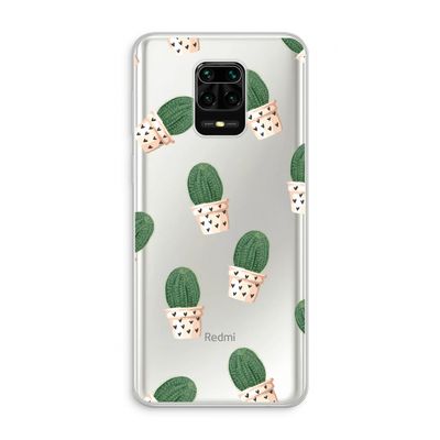 Cactusprint roze: Xiaomi Redmi Note 10 Lite Transparant Hoesje