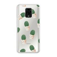 Cactusprint roze: Xiaomi Redmi Note 10 Lite Transparant Hoesje