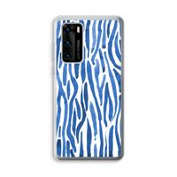 Blauwe nerven: Huawei P40 Transparant Hoesje