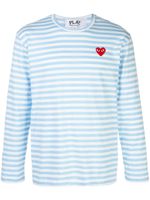 Comme Des Garçons Play t-shirt rayé à logo - Bleu