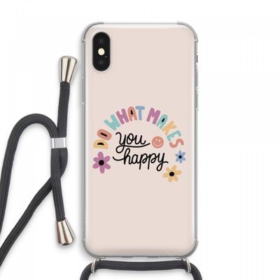 Happy days: iPhone XS Max Transparant Hoesje met koord