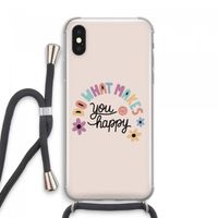 Happy days: iPhone XS Max Transparant Hoesje met koord