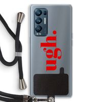 Ugh: Oppo Find X3 Neo Transparant Hoesje met koord