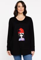 Yoek Sweatshirt patch VERO | Zwart | Maat 58/60