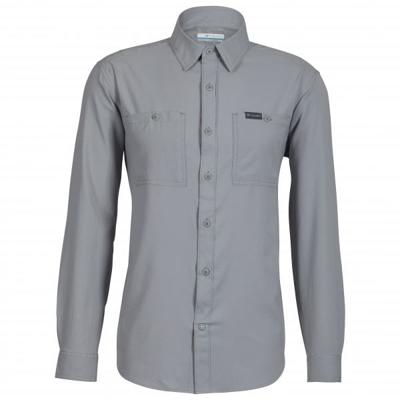 Utilizer Woven LS Heren Shirt Columbia Grey L