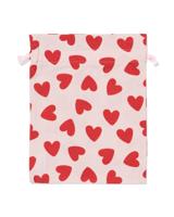 HEMA Cadeauzakje M stof hart (rood)