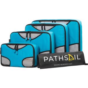 Pathsail® Packing Cubes Set 5-Delig - Bagage Organizers - Koffer organizer set - Inclusief was tas - Dark grey