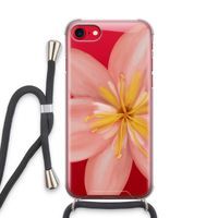 Pink Ellila Flower: iPhone SE 2020 Transparant Hoesje met koord