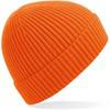 Beechfield CB380 Engineered Knit Ribbed Beanie - Orange - One Size - thumbnail