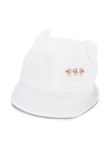 familiar casquette à broderies - Blanc