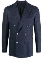 Tagliatore blazer croisé à revers pointus - Bleu - thumbnail