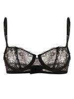 Maison Margiela soutien-gorge en dentelle à balconnets - Noir