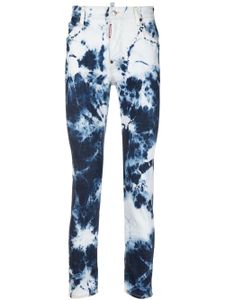 DSQUARED2 pantalon droit à imprimé tie dye - Bleu