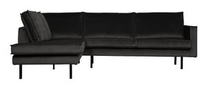 BePureHome Hoekbank 'Rodeo' Links, Velvet, kleur Antraciet