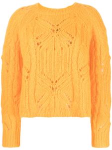 TWINSET pull en maille torsadée à manches longues - Orange