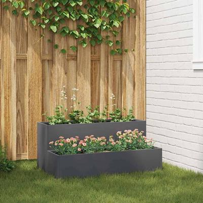Tuin Bloempot Antraciet 100 x 60 x 45 cm Staal