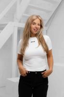 Unique The Label Nena Short Sleeve Top Dames Wit - Maat S - Kleur: Wit | Soccerfanshop