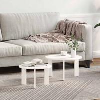 Koffietafel Set 2 pcs Wit 47.5 x 47.5 x 27 cm