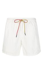 Nos Beachwear short de bain imprimé à lien de resserrage - Blanc