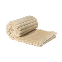 Plaid rib - beige - 130x160 cm