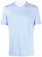 Brunello Cucinelli t-shirt en coton à col rond - Bleu