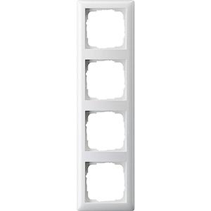 GIRA 021403 Frame 4-voudig System 55, Standaard 55 Zuiver wit (glanzend)