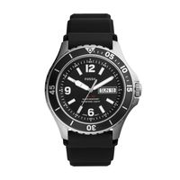Horlogeband Fossil FS5689 Silicoon Zwart 22mm