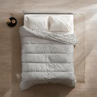 Wasbaar Easy Dekbed Zonder Overtrek - Zonder Overtrek Grey Leafs - Exclusief Kussensloop - 200x200 Cm (Tweepersoons) - Zydante - Dekbed-Discounter.nl