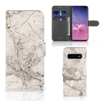 Samsung Galaxy S10 Plus Bookcase Marmer Beige - thumbnail