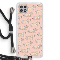 Ponys: Samsung Galaxy A22 4G Transparant Hoesje met koord