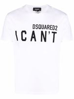 DSQUARED2 t-shirt à logo I can't - Blanc