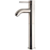 Wiesbaden Cadans Verhoogde Wastafelkraan Geborsteld Staal 32.5 cm