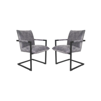 Eetkamerstoel Boston - Set van 2 - Dolphin Grey - Velvet