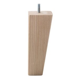 Meubelpoot vierkant 7,5 bij 7,5 cm en hoogte 20 cm van massief hout (M8)